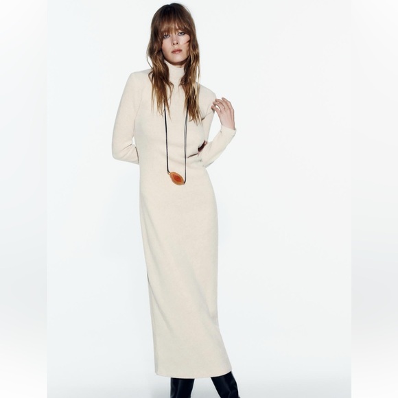 Zara Dresses & Skirts - Zara Cream Midi Dress